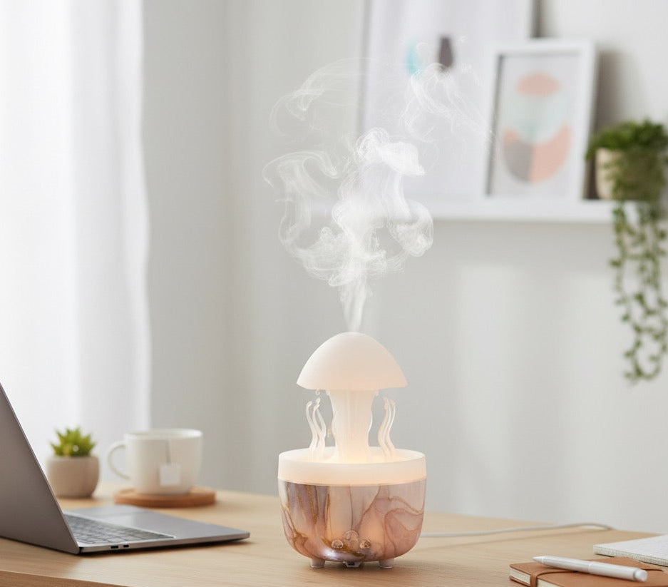 Jelly Light™ – Marble Edition Aroma Diffuser & Ambient Lamp | Ocean-Inspired Relaxation