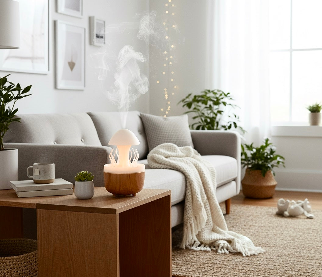 Jelly Light™ – Woody Edition Aroma Diffuser & Ambient Lamp | Natural Aesthetic Home Decor